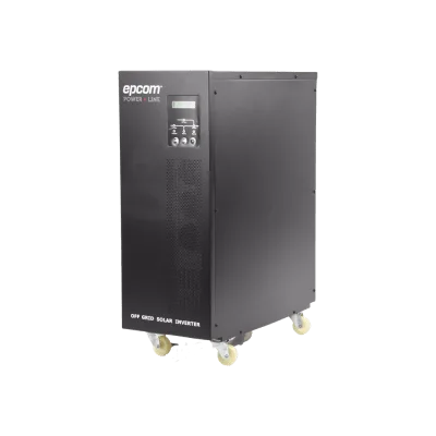 Inversor / Cargador para sistemas tipo isla de 192Vcc/120VCA de 5000W onda sinusoidal pura con controlador MPPT. Administre una fuente fotovoltaica, la red eléctrica y recargue su banco de baterías y