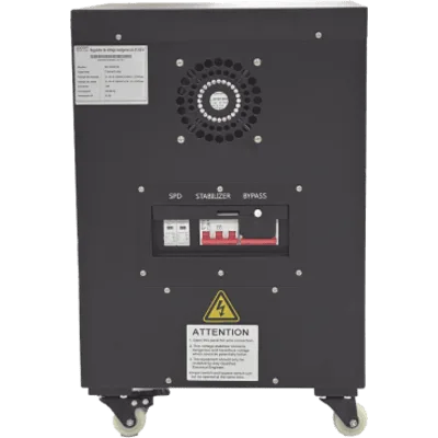 Regulador de Voltaje Industrial / Ferrorresonante Split Phase / 7.5 kVA / 7.5 kW / Estabilización ±2% / Eficiencia 98% / Entrada 176-264 Vca / Salida 215.6-224.4 Vca
