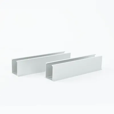 Mini Riel de Aluminio para Módulos Solares / Techo Inclinado 0° / Anodizado / 35 mm / 2 Rieles + 4 Tornillos Autoperforantes