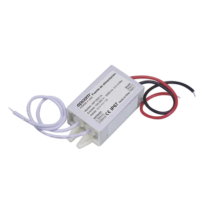 Fuente de alimentación / 12 VCC / 1 A / IP67 / 46x20x30 mm / -30°C a 50°C / 100-240 VCA