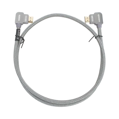 Cable HDMI / Ángulo 90° / 1 Metro (3.28 Pies) / 4K@60Hz / 18 Gbps / Ethernet / Nylon