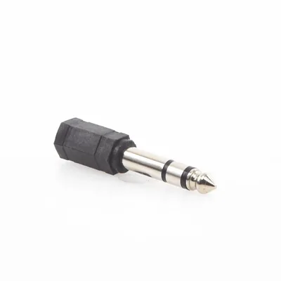 Adaptador de audio / 3.5mm hembra a 6.35mm macho / Estéreo / 0.25 pies