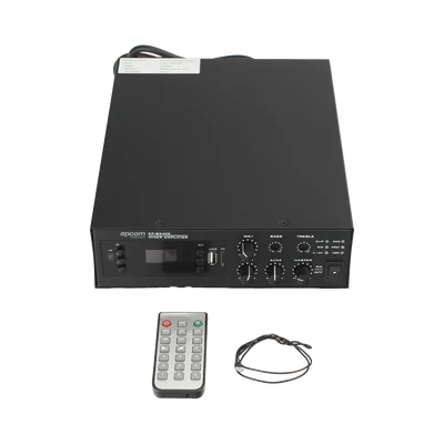 Amplificador Digital Mini MP3 / 240W / Bluetooth / FM Radio / Entrada XLR Phantom 48V / Salida 100V / 4-16 Ohms
