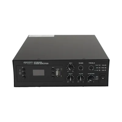 Amplificador Digital Mini MP3 / 240W / Bluetooth / FM Radio / Entrada XLR Phantom 48V / Salida 100V / 4-16 Ohms