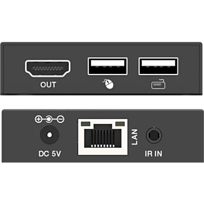 Extensor HDMI con KVM | Sobre IP | Transmisión hasta 150m | Cat5e/6 | HDCP 1.4 | 1080p | Control IR | Compatible con Switch 1G