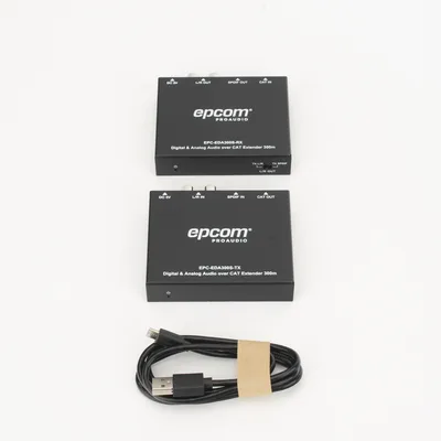 Extensor de Audio IP / Transmisión 300 m (984.3 ft) / Digital Óptico y Analógico / 48/96/192 kHz / 24 bits / PoC Bidireccional / Plug-and-Play