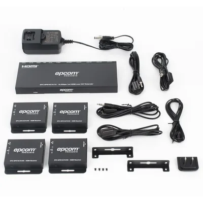 Splitter HDMI 1x4 / 4K@30Hz 4:4:4 / 1080p@60Hz / Extensión 40 m (131.2 ft) Cat6 / PoC / HDCP 1.4