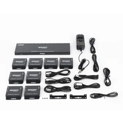Splitter HDMI 1x8 / 4K@30Hz 4:4:4 / Extensión 40 m (131.2 ft) a 4K / 70 m (229.7 ft) a 1080p / PoC Unidireccional / Salida de Bucle HDMI / EDID Avanzado