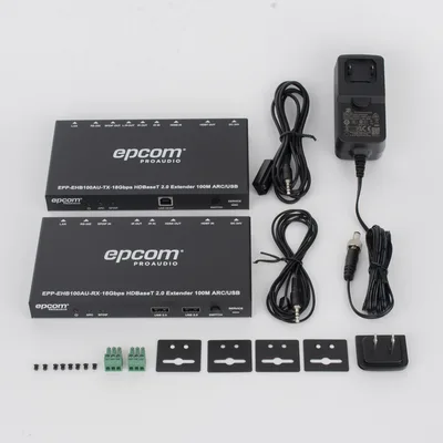Extensor HDMI HDBaseT / 4K2K@60Hz / HDR 4:4:4 / 18 Gbps / Alcance 100 m (328 ft) / USB KVM / IR Bidireccional / PoC / HDCP 2.2