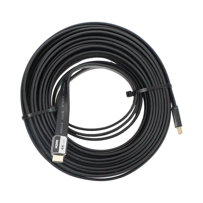 Cable HDMI / 32.81 pies (10m) / 2.0 / 18Gbps / 4K@60Hz / Plano / Chapado en Oro