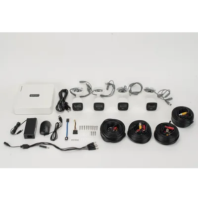 Kit de Videovigilancia TurboHD / 1080p Lite / DVR 4 Canales / 4 Cámaras Bala / Dual Light 20 m (65.6 ft) / Audio Integrado / IP66