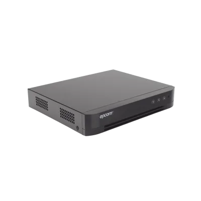 DVR Pentahíbrido / 12 Canales / 8 TURBOHD + 4 IP / 5 Megapixel Lite / Audio Bidireccional por Coaxitron / AcuSense / H.265+ / 1 Bahía HDD 10 TB / Salida HDMI y VGA Full HD