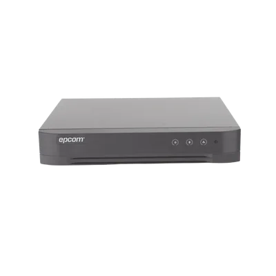 DVR Pentahíbrido / 16 Canales TURBOHD + 8 Canales IP / 5 Megapixel Lite / Audio Bidireccional por Coaxitron / ACUSENSE / 1 Bahía HDD 10 TB / Salida HDMI+VGA Full HD