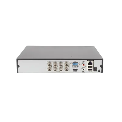 DVR Pentahíbrido / 16 Canales Totales / 8 TurboHD + 8 IP / 8 Megapixel (4K) / Audio Bidireccional Coaxitron / H.265+ / HDMI y VGA 4K