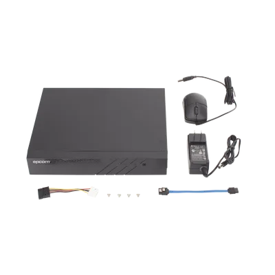 DVR Pentahíbrido / 16 Canales Totales / 8 TurboHD + 8 IP / 8 Megapixel (4K) / Audio Bidireccional Coaxitron / H.265+ / HDMI y VGA 4K