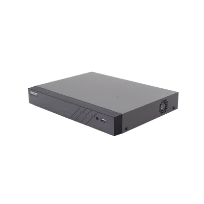 DVR Pentahíbrido / 24 Canales / 16 TURBOHD + 8 IP / 8 Megapixel (4K) / Audio Bidireccional / Reconocimiento Facial / 2 Bahías HDD / H.265+