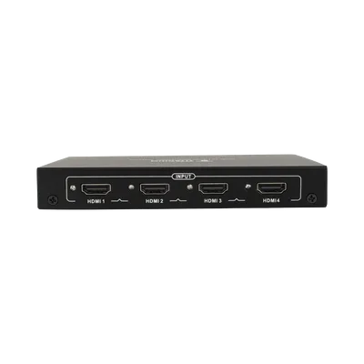 Switch Multiviewer HDMI / 4 Entradas a 1 Salida / 1080p @ 60Hz / Quad / Full Screen / Dual / Control Remoto