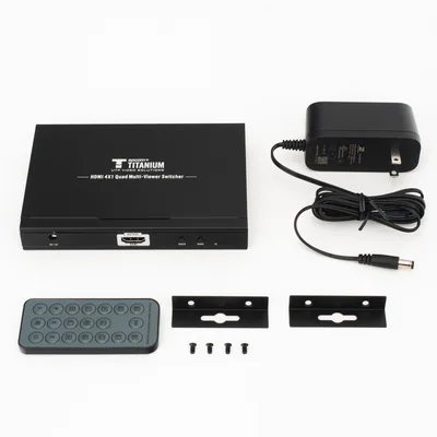 Switch Multiviewer HDMI / 4 Entradas a 1 Salida / 1080p @ 60Hz / Quad / Full Screen / Dual / Control Remoto