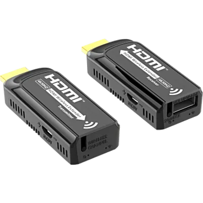 Extensor HDMI Inalámbrico / Ultra HD 4K @ 30 Hz / Alcance 20 m (65.6 ft) / Banda WiFi 5 GHz / Retardo 150-320 ms / Diseño Mini