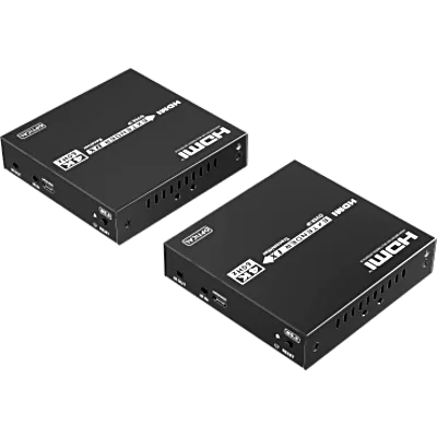 Extensor HDMI sobre IP | 4K60Hz | Fibra Óptica 40 km (24.85 mi) | 18 Gbps | HDMI 2.0 | HDCP 1.4/2.2 | IR | Protección ESD