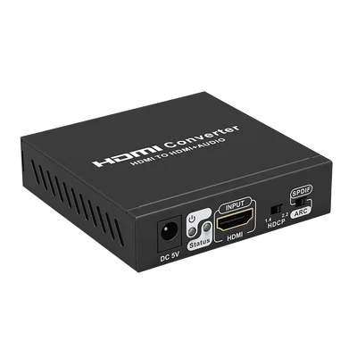 Extractor de Audio HDMI / 4K 60 Hz HDR / Salida SPDIF + Coaxial + R/L 3.5 mm / ARC / HDCP 1.4/2.2 Bidireccional / Salida HDMI Solo Video
