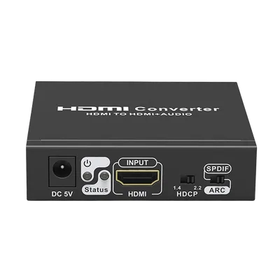 Extractor de Audio HDMI / 4K 60 Hz HDR / Salida SPDIF + Coaxial + R/L 3.5 mm / ARC / HDCP 1.4/2.2 Bidireccional / Salida HDMI Solo Video