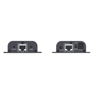 Kit Extensor HDMI para distancias de 50 metros / Soporta resoluciones 720 y 1080P @ 60 Hz / Cat 6, 6a y 7 / Salida Loop en el Tx para visualización local / Configuración EDID / Soporta control remoto