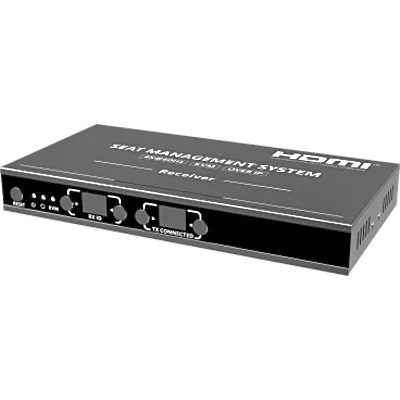 Receptor KVM por IP / 4K@60Hz / 120 m (393.7 ft) / PoE Integrado / Loop-out HDMI / Multiview y Videowall / USB 2.0 / Carcasa Metálica
