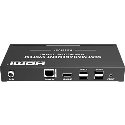 Receptor KVM por IP / 4K@60Hz / 120 m (393.7 ft) / PoE Integrado / Loop-out HDMI / Multiview y Videowall / USB 2.0 / Carcasa Metálica