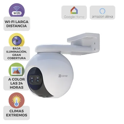 Cámara PT IP / 2 Megapixel / Lente Dual 2.8 mm y 12 mm / Visión Nocturna Color 30 m (98.4 ft) / Wi-Fi 2.4 GHz / IP65 / Cobertura 360°