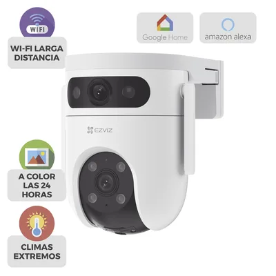 Cámara PT IP / Doble Lente 6 Megapixel / Visión Nocturna a Color 30 m (98.4 ft) / Cobertura 360° / Audio Bidireccional / IP65