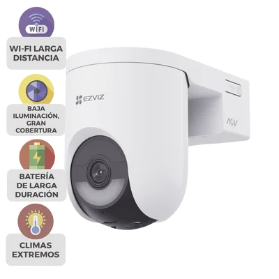 Cámara IP PT / 2K+ 4 Megapixel / Wi-Fi 6 + 4G LTE / Batería 5200 mAh / IP65 / IR 15 m (49.2 ft) / PTZ 340° Pan / 80° Tilt