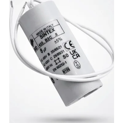 Capacitor de Arranque / 8 µF / 400 V / Con Cables / Para Barrera Serie 615