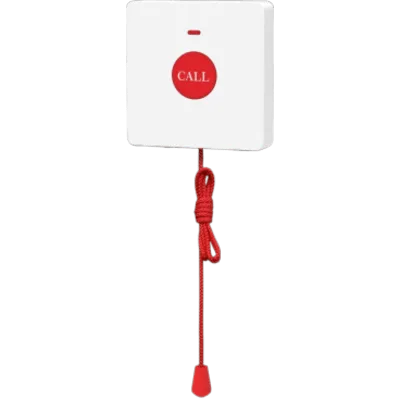 Botón de Emergencia Inalámbrico / 433 MHz / Alcance 80 m (262 ft) / IP65 / Cordón 2 m (6.5 ft) / 100,000 Activaciones / Batería 12V