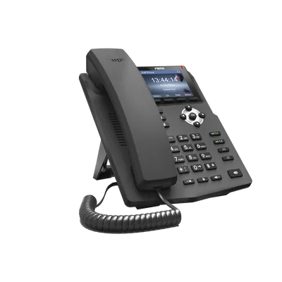 Teléfono IP empresarial para 2 lineas SIP con pantalla LCD de 2.4 Pulgadas a color y conferencia de 3 vías, PoE