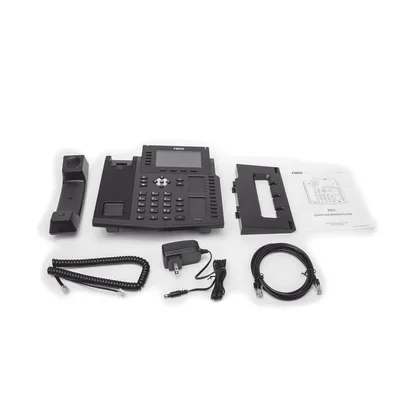 Teléfono IP Empresarial / 20 Líneas SIP / Triple Pantalla Color / Puertos Gigabit / PoE / Bluetooth / Opus