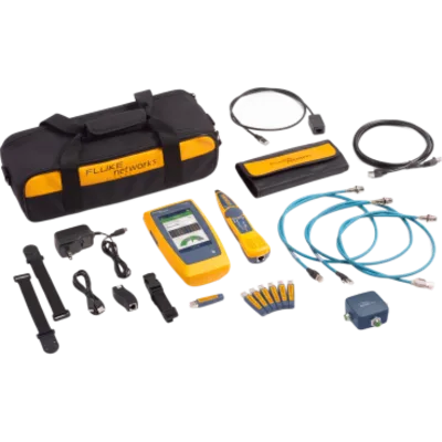 Kit de Comprobador de Cableado, Red y Wi-Fi Ethernet Industrial LinkIQ Duo / Rendimiento hasta 10 Gb/s / Análisis Wi-Fi 6E / Adaptadores M12X M12D M8D / Sonda IntelliTone Pro 200 / PoE Clase 8 90 W /