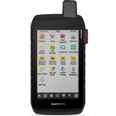 GPS Navegador Satelital Táctico Montana® 710i / Pantalla Táctil WVGA 5" / Mapas TopoActive y City Navigator / Batería 24h GPS / IPX7 / MIL-STD-810 / Mensajería Satelital inReach / 32 GB