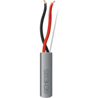 Bobina de 305 m (1000 ft) / Cable para Alarma 2x18 AWG / Riser / Gris