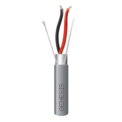 Cable para Alarma / 2x18 AWG / Blindado / Riser / 152 m (500 ft) / Gris