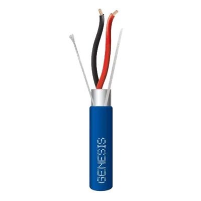 Cable Plenum Blindado / 2 x 18 AWG / 305 m (1000 ft) / Clasificación CMP, CL3P, FPLP, FT6 / Temperatura -20°C a 75°C / Color Azul
