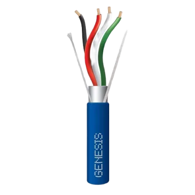 Bobina de Cable / 4 x 18 AWG / Blindado con Drenaje / Clasificación Plenum CMP-CL3P-FPLP / 305 m (1000 ft) / Color Azul