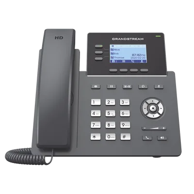 Teléfono IP / 3 Líneas / 6 Cuentas SIP / Gigabit PoE / Audio HD Opus / Gestión en la Nube