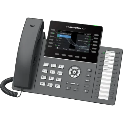 Teléfono IP / 12 Líneas / 24 Teclas Programables / Wi-Fi 6 / PoE / Pantalla LCD 4.3 Pulgadas / Bluetooth / Audio HD