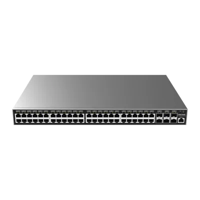 Switch PoE+ Administrable / 48 Puertos Gigabit / 6 SFP+ / 400W / 216 Gbps