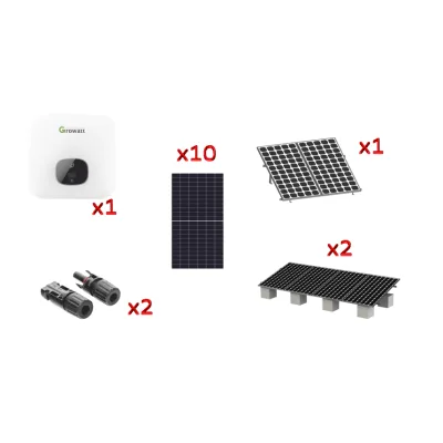 Kit Solar de Interconexión / 6 kW / 220 Vca / 10 Paneles 645 W / Montaje para 12 Módulos