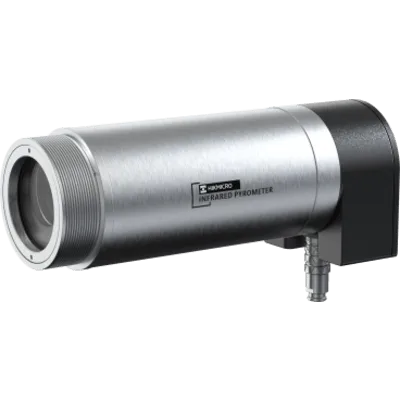 Pirómetro Industrial IP / Alta Temperatura 500 °C a 1800 °C / Precisión ±0.3% / D:S 100:1 / IP65 / Pantalla OLED 2.4" / Salida 4-20 mA y RS485 / Laser, Visor y Ocular