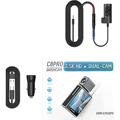 Cámara de Tablero Dual / 4K 30 fps + 1080p / Gran Angular 136° / ADAS / Wi-Fi / G-Sensor / Display 2.45"