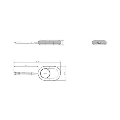 Dongle de Proyección Inalámbrica / 4K 60 Hz / USB-C con Adaptador USB-A / NFC / Wi-Fi Dual Band / Comunicación Bidireccional