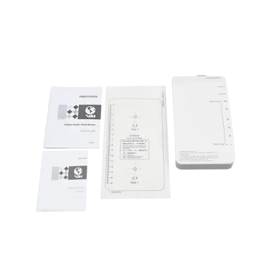 Distribuidor PoE (propietario) de Audio y Vídeo / Soporta Hasta 6 dispositivos / Compatible con Frente de Calle y Monitor IP HIKVISION